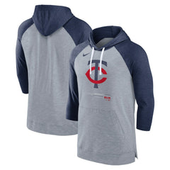 Minnesota Twins Nike Baseball Raglan 3/4-Sleeve Pullover Hoodie - MLB