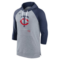 Minnesota Twins Nike Baseball Raglan 3/4-Sleeve Pullover Hoodie - MLB