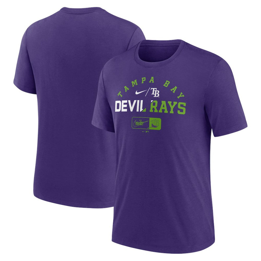 Tampa Bay Rays Nike Rewind Review Slash Tri-Blend T-Shirt - MLB
