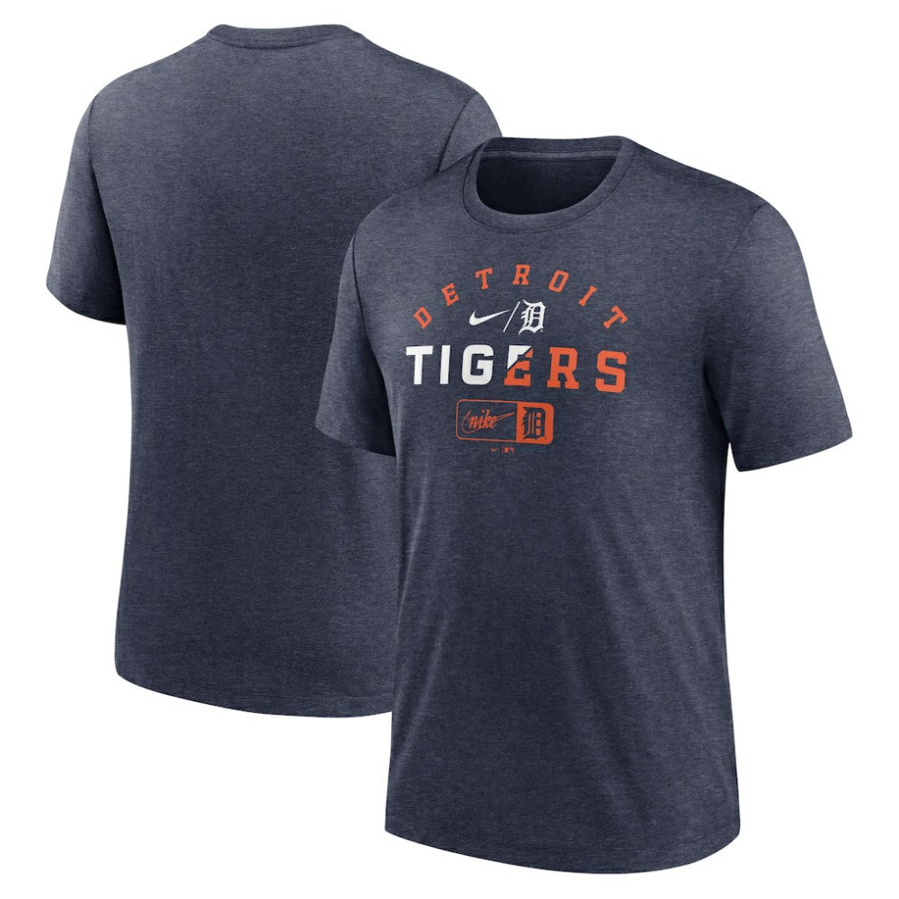 Detroit Tigers Nike Rewind Review Slash Tri-Blend T-Shirt - MLB