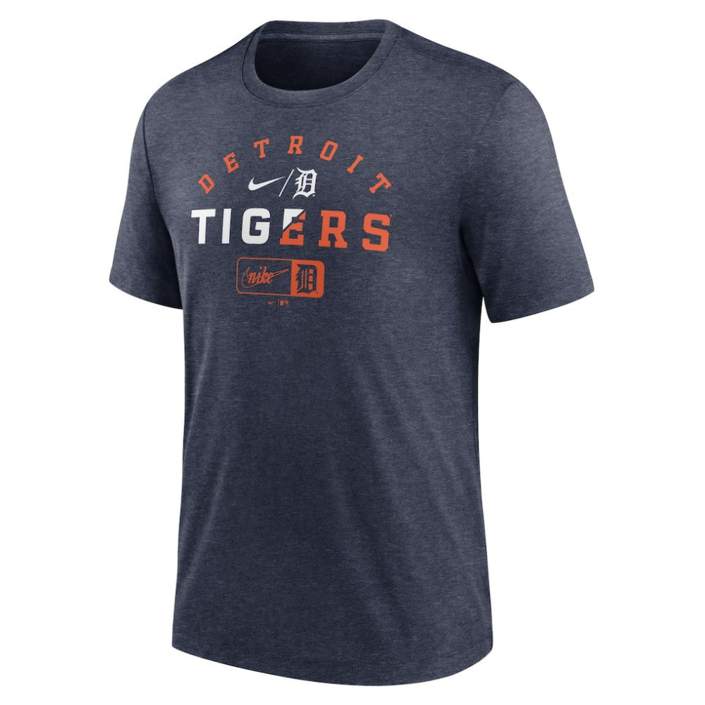 Detroit Tigers Nike Rewind Review Slash Tri-Blend T-Shirt - MLB