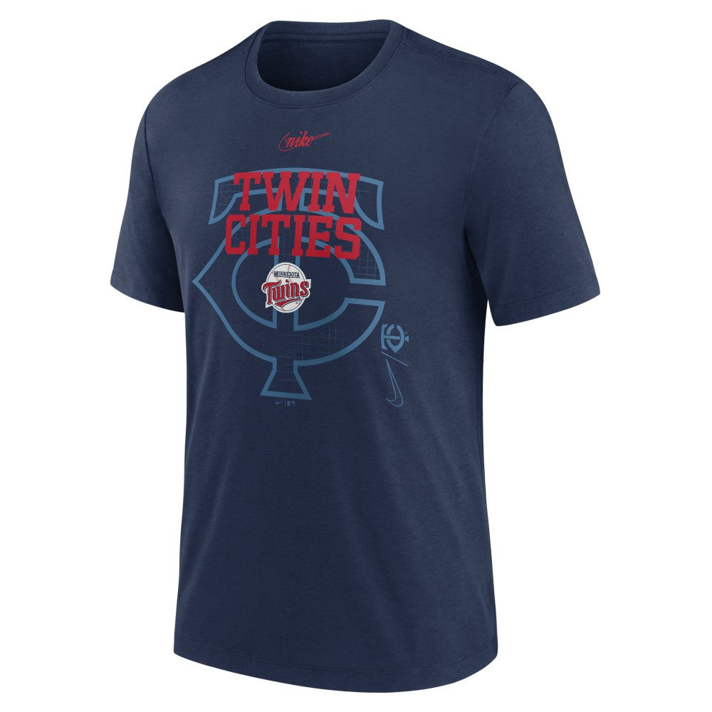 Minnesota Twins Nike Rewind Retro Tri-Blend T-Shirt - MLB
