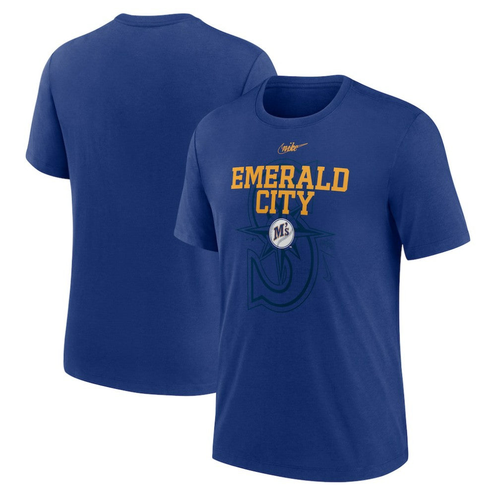 Seattle Mariners Nike Rewind Retro Tri-Blend T-Shirt - MLB