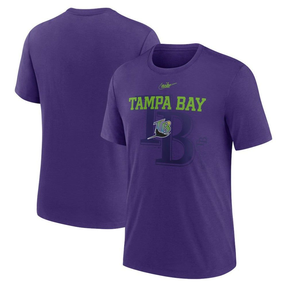 Tampa Bay Rays Nike Rewind Retro Tri-Blend T-Shirt - MLB