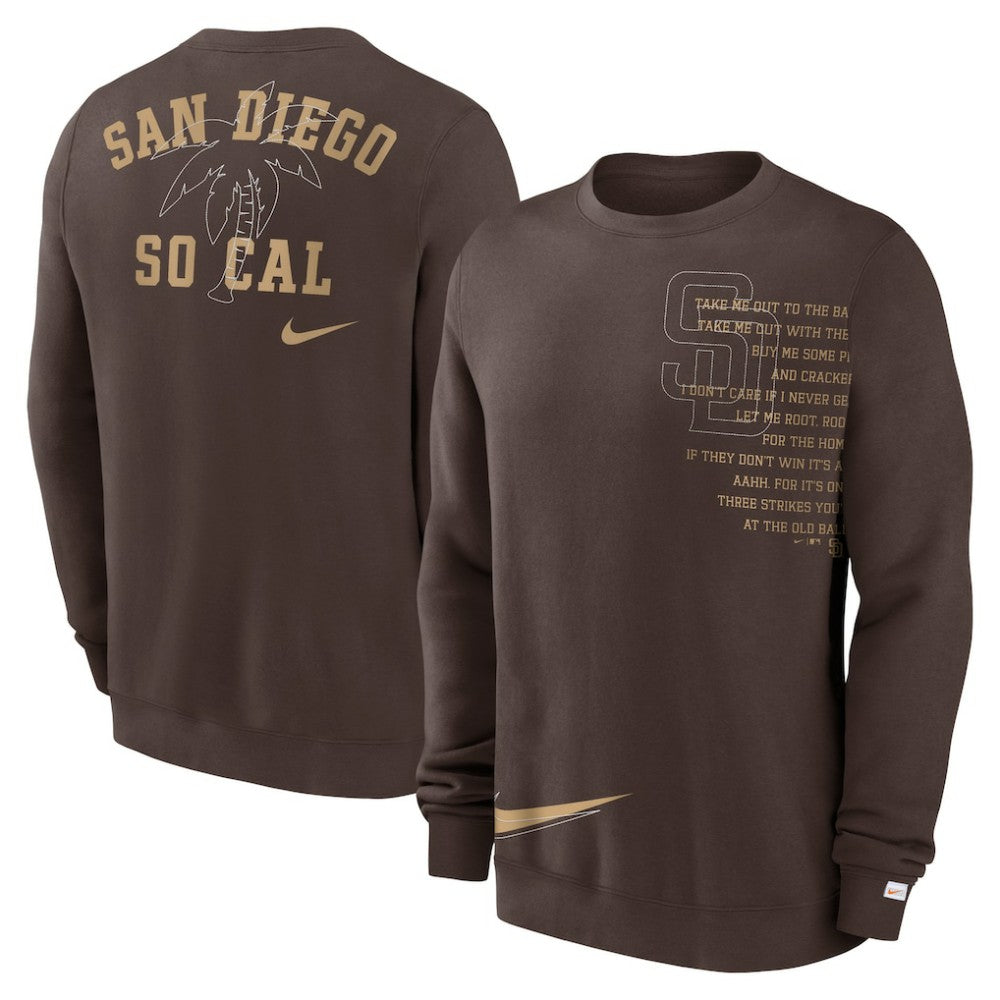 San Diego Padres Nike Statement Ball Game Fleece Pullover Sweatshirt - MLB