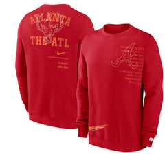 Atlanta Braves Nike Statement Ball Game Fleece Pullover Sweatshirt - MLB
