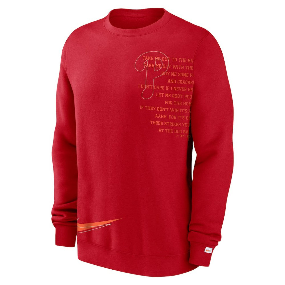 Philadelphia Phillies Nike Statement Ball Game Fleece Pullover Sweatshirt - MLB
