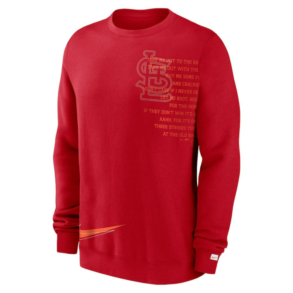 St. Louis Cardinals Nike Statement Ball Game Fleece Pullover Sweatshirt - MLB