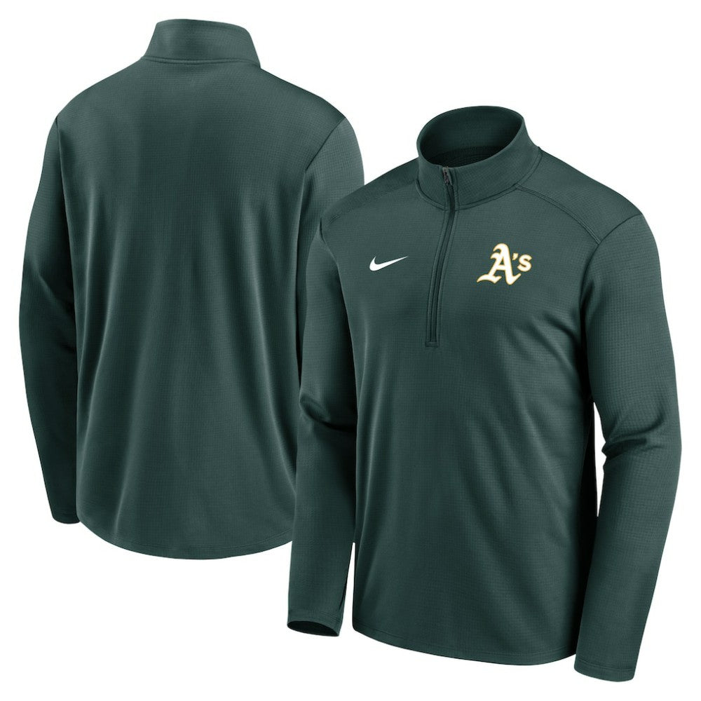 Athletics Nike Agility Pacer Performance Half-Zip Top - MLB