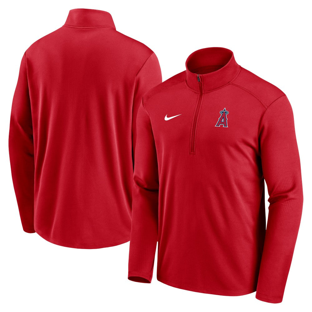 Los Angeles Angels Nike Agility Pacer Lightweight Performance Half-Zip Top - MLB