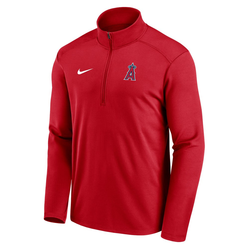 Los Angeles Angels Nike Agility Pacer Lightweight Performance Half-Zip Top - MLB