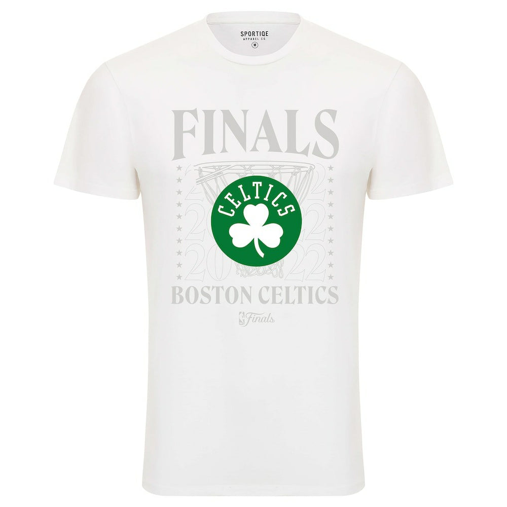 Boston Celtics Sportiqe 2022 NBA Finals Stacked Hoop Bingham T-Shirt White - NBA