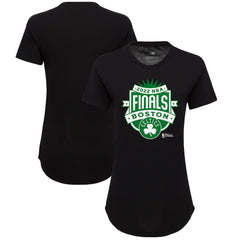 Boston Celtics Sportiqe Women's 2022 NBA Finals Crest Phoebe T-Shirt Black - NBA