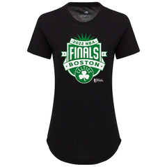 Boston Celtics Sportiqe Women's 2022 NBA Finals Crest Phoebe T-Shirt Black - NBA