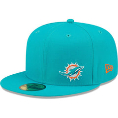 Miami Dolphins New Era Flawless 59FIFTY Fitted Hat Aqua | NFL