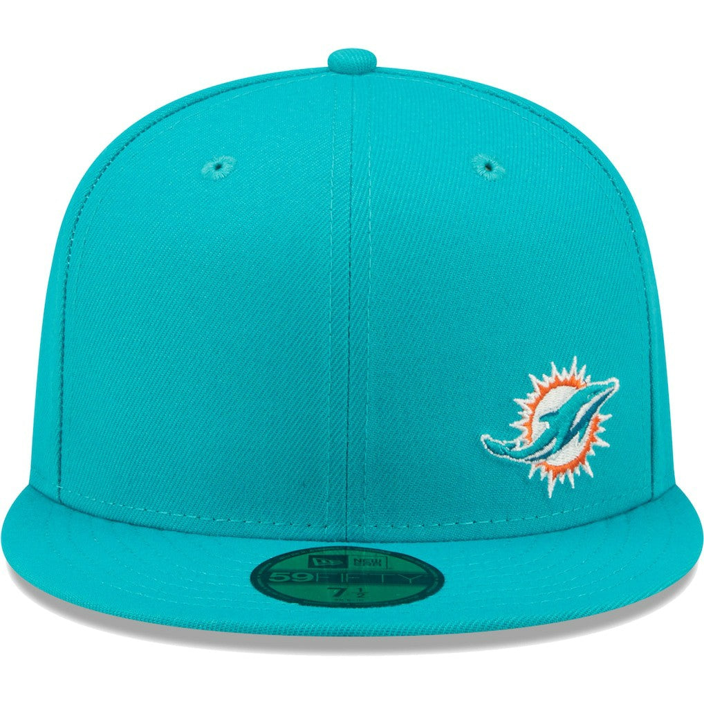 Miami Dolphins New Era Flawless 59FIFTY Fitted Hat Aqua | NFL
