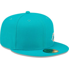 Miami Dolphins New Era Flawless 59FIFTY Fitted Hat Aqua | NFL