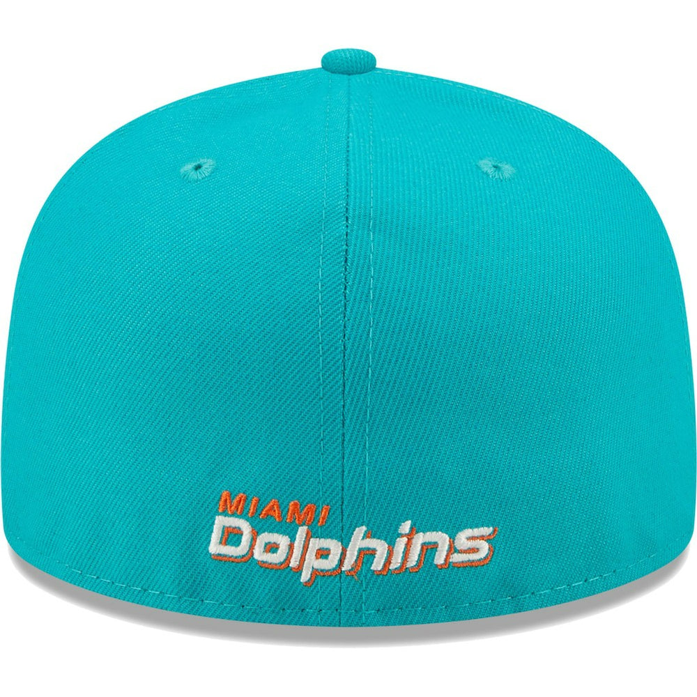 Miami Dolphins New Era Flawless 59FIFTY Fitted Hat Aqua | NFL