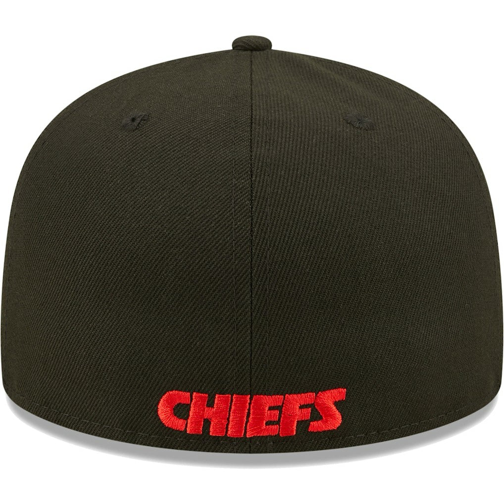 Kansas City Chiefs New Era Flawless 59FIFTY Fitted Hat Black | NFL