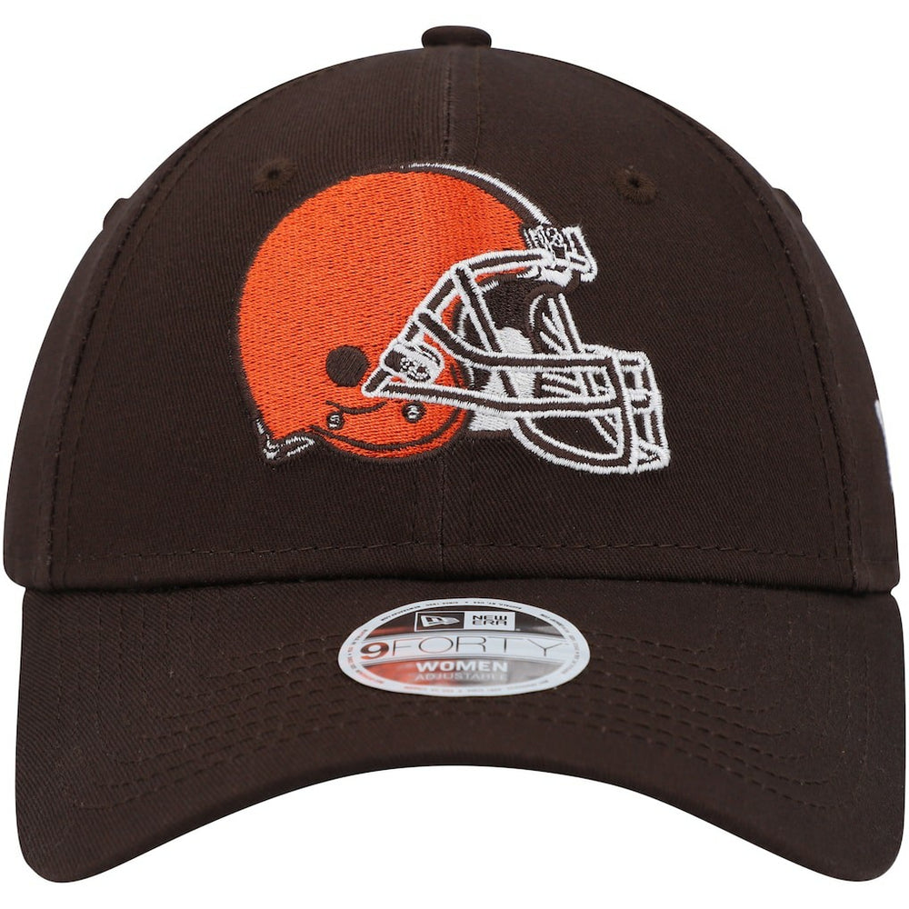 Cleveland Browns New Era Women's Simple 9FORTY Adjustable Hat Brown | NFL