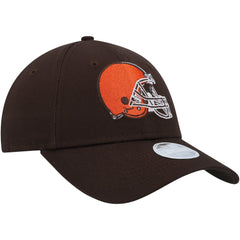 Cleveland Browns New Era Women's Simple 9FORTY Adjustable Hat Brown | NFL