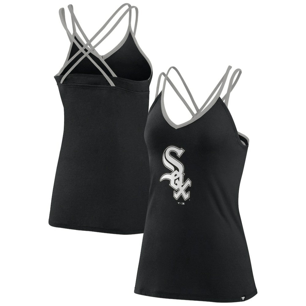 Chicago White Sox Fanatics Women's Barrel It Up Cross Back V-Neck Tank Top - MLB