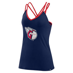 Cleveland Guardians Fanatics Women's Barrel It Up Cross Back V-Neck Tank Top - MLB