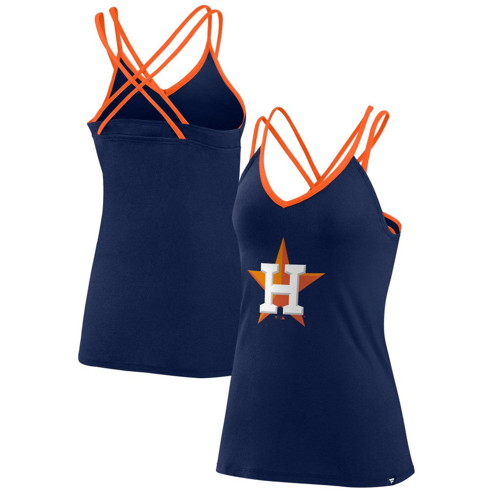 Houston Astros Fanatics Women's Barrel It Up Cross Back V-Neck Tank Top - MLB