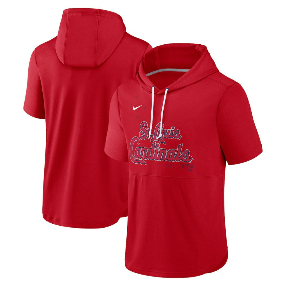 St. Louis Cardinals Nike Springer Short Sleeve Team Pullover Hoodie - MLB