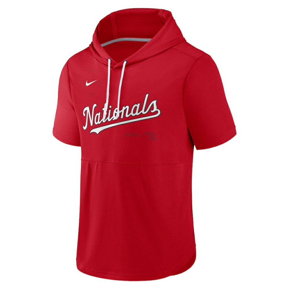 Washington Nationals Nike Springer Short Sleeve Team Pullover Hoodie - MLB