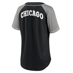Chicago White Sox Fanatics Women's Ultimate Style Raglan V-Neck T-Shirt - MLB