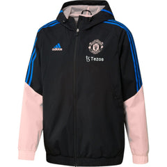 Manchester United Training All-Weather Raglan Full-Zip Hoodie Jacket Black | Adidas cheap