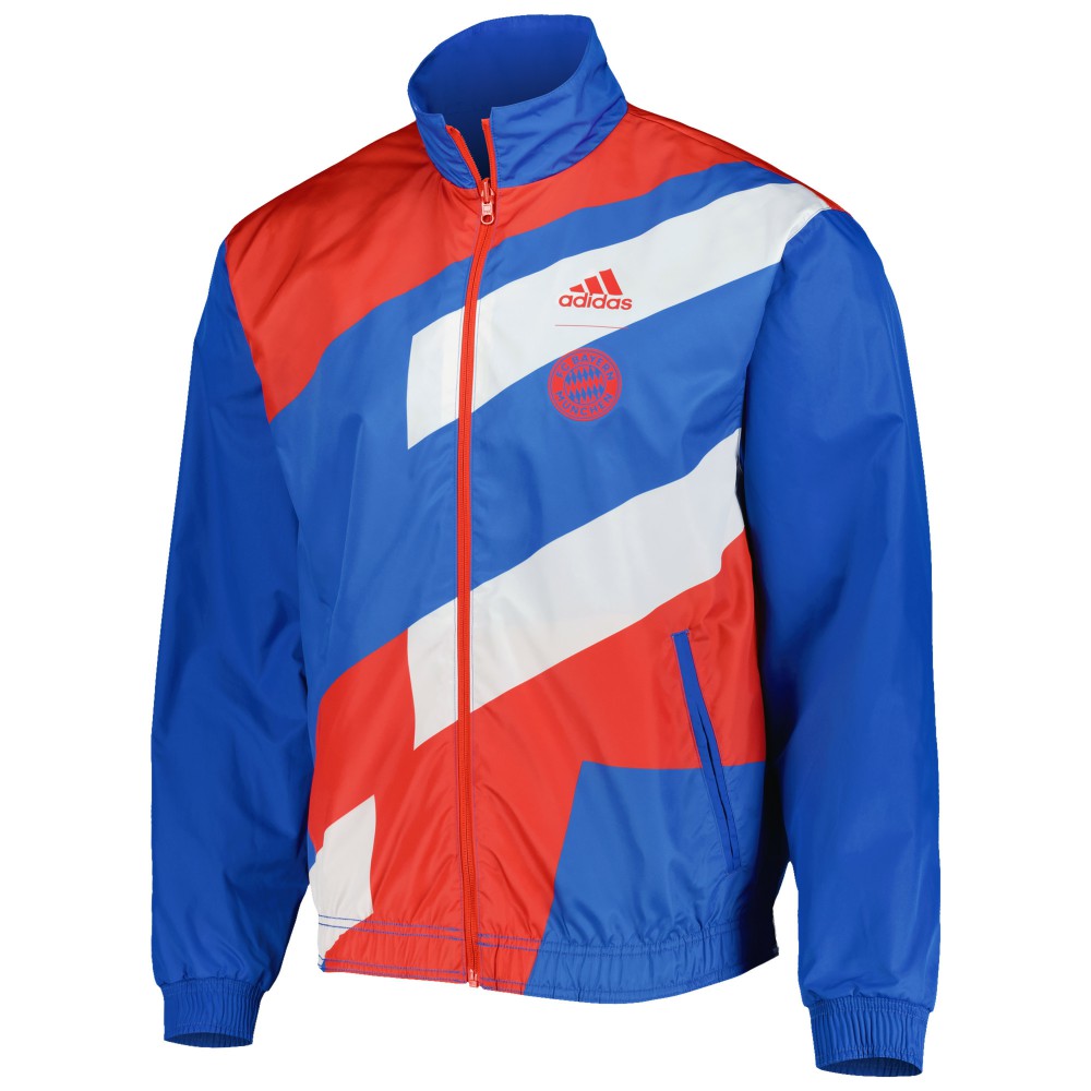 Bayern Munich 2022/23 On-Field Team Logo Anthem Reversible Full-Zip Jacket Blue | Adidas discount