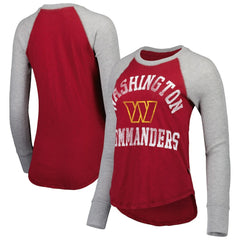 Washington Commanders Touch Women's Waffle Raglan Lightweight Long Sleeve T-Shirt Burgundy | NFL