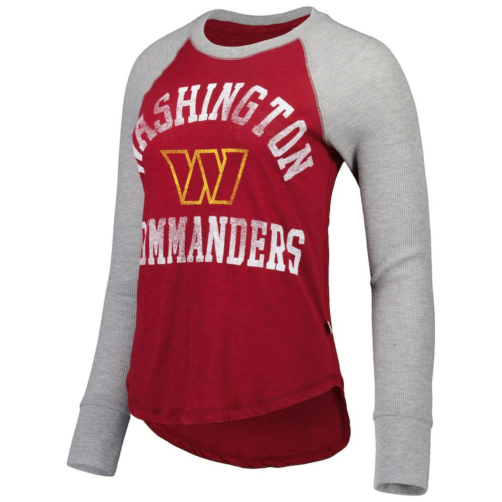 Washington Commanders Touch Women's Waffle Raglan Lightweight Long Sleeve T-Shirt Burgundy | NFL