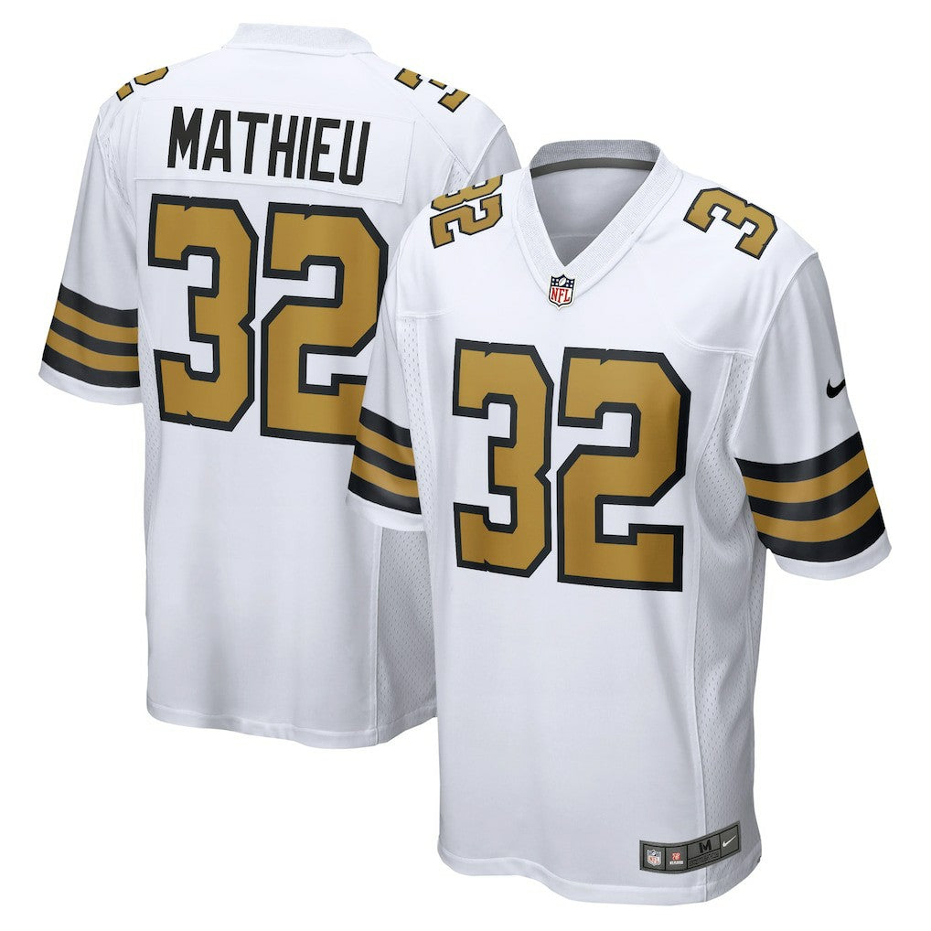 Tyrann Mathieu New Orleans Saints Alternate Game Jersey White | Nike for Sale