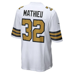 Tyrann Mathieu New Orleans Saints Alternate Game Jersey White | Nike for Sale