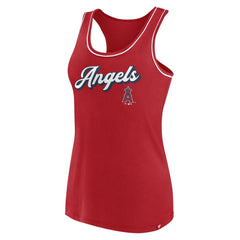 Los Angeles Angels Fanatics Women's Wordmark Logo Racerback Tank Top - MLB