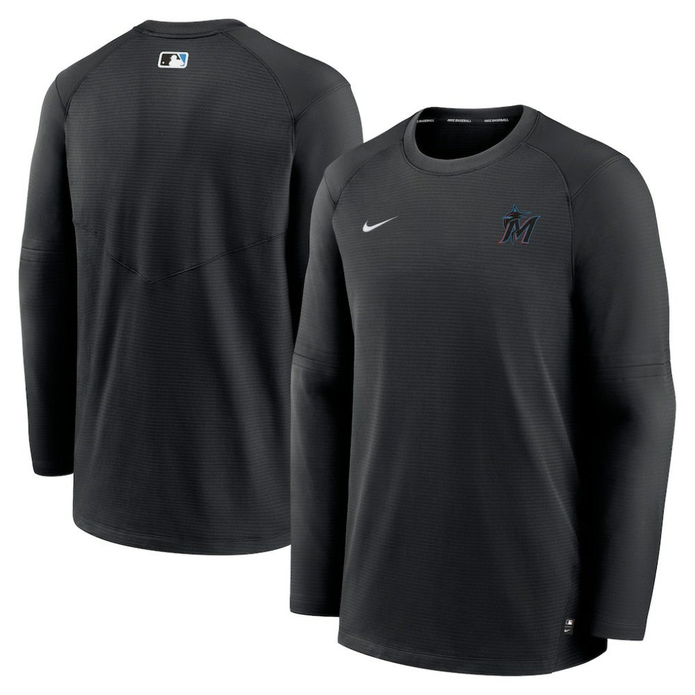 Miami Marlins Nike Authentic Collection Logo Performance Long Sleeve T-Shirt - MLB