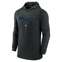 Miami Marlins Nike Authentic Collection Lightweight Dri-FIT Hooded Pullover - MLB