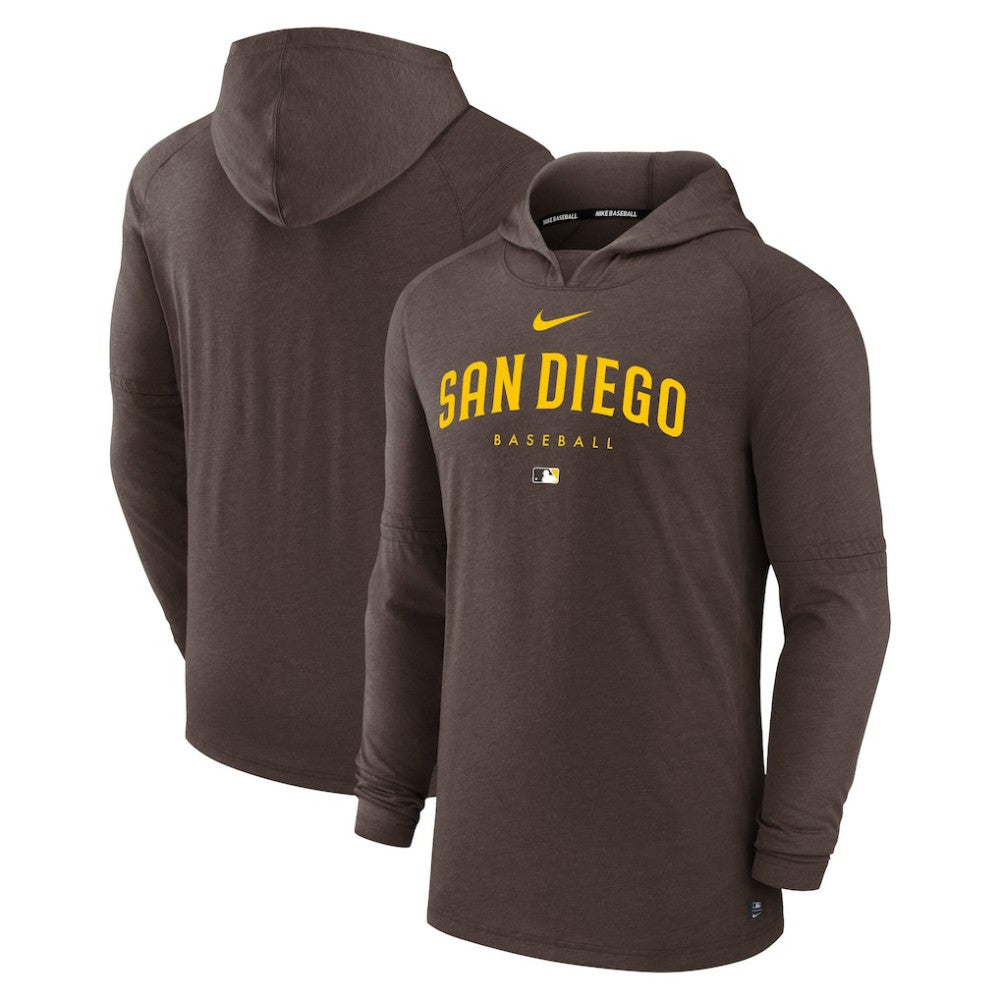 San Diego Padres Nike Authentic Collection Lightweight Dri-FIT Hooded Pullover - MLB