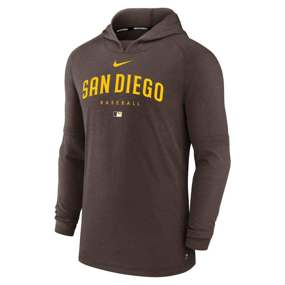 San Diego Padres Nike Authentic Collection Lightweight Dri-FIT Hooded Pullover - MLB