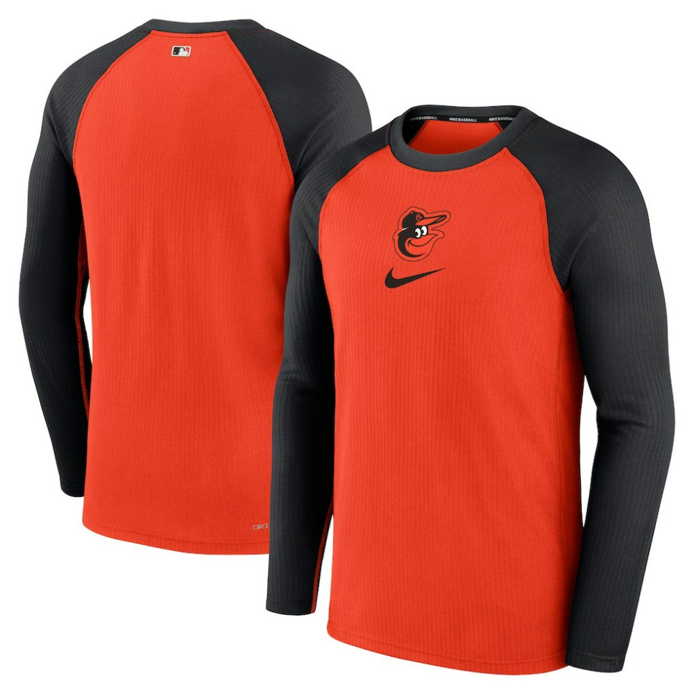 Baltimore Orioles Nike Authentic Collection Game Raglan Performance Long Sleeve T-Shirt - MLB