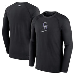 Colorado Rockies Nike Authentic Collection Game Raglan Performance Long Sleeve T-Shirt - MLB