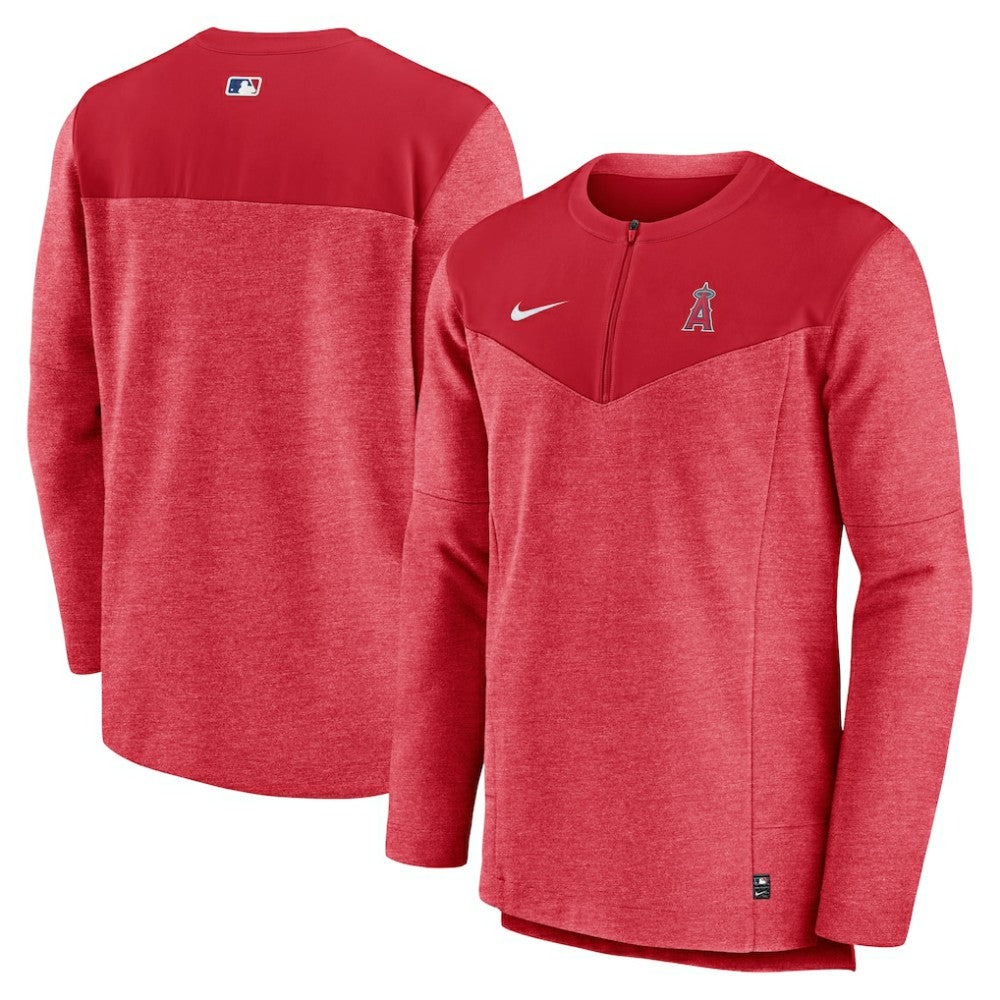 Los Angeles Angels Nike Authentic Collection Game Time Performance Half-Zip Top - MLB