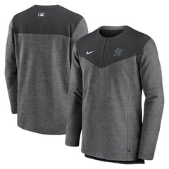 Miami Marlins Nike Authentic Collection Game Time Performance Half-Zip Top - MLB