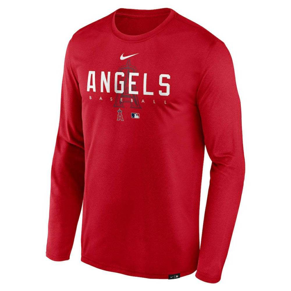 Los Angeles Angels Nike Authentic Collection Team Logo Legend Performance Long Sleeve T-Shirt - MLB