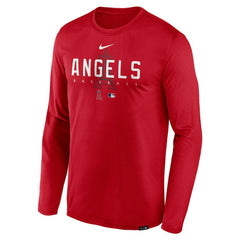 Los Angeles Angels Nike Authentic Collection Team Logo Legend Performance Long Sleeve T-Shirt - MLB