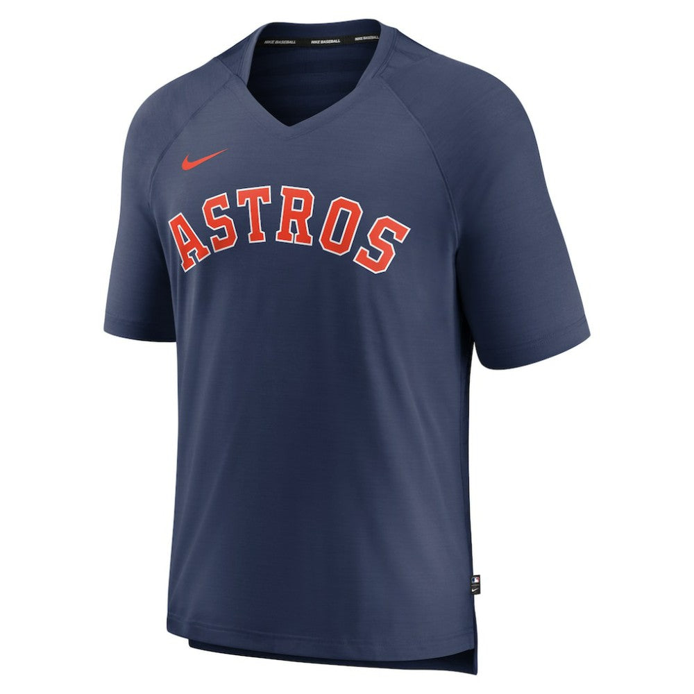 Houston Astros Nike Authentic Collection Pregame Raglan Performance V-Neck T-Shirt - MLB