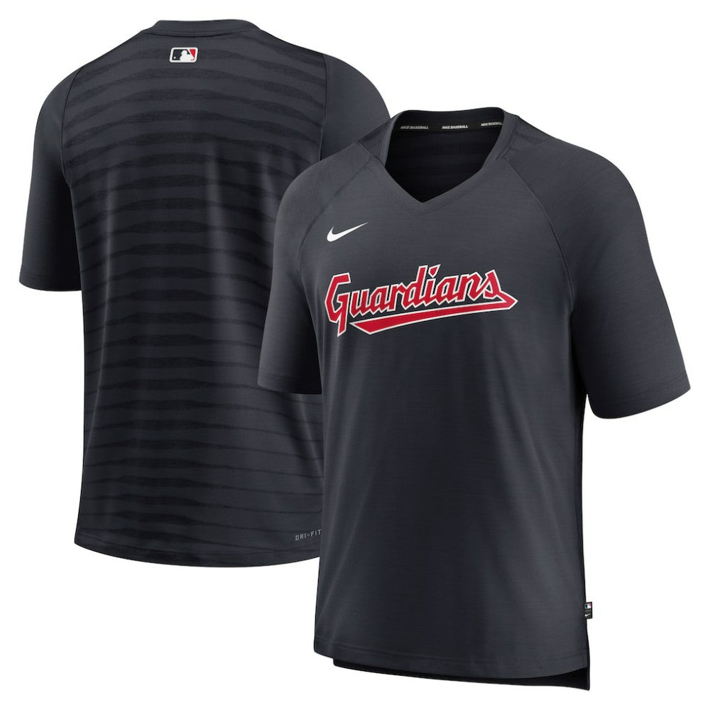 Cleveland Guardians Nike Authentic Collection Pregame Raglan Performance V-Neck T-Shirt - MLB